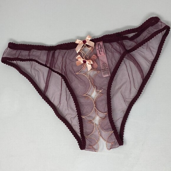 Agent Provocateur Lorna Burgundy Ouvert Brief AP5 Extra Large New